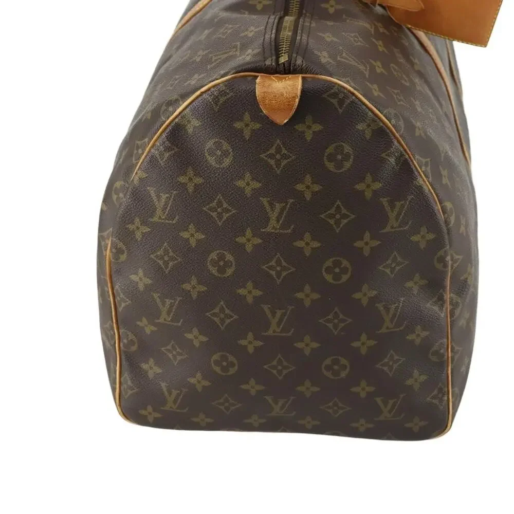 Louis Vuitton Monogram Keepall 55 Travel Bag Brown